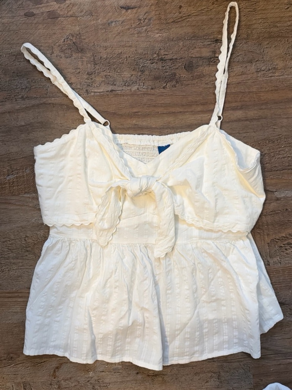 Old Navy Cream Tie-Front Spaghetti Strap Cami